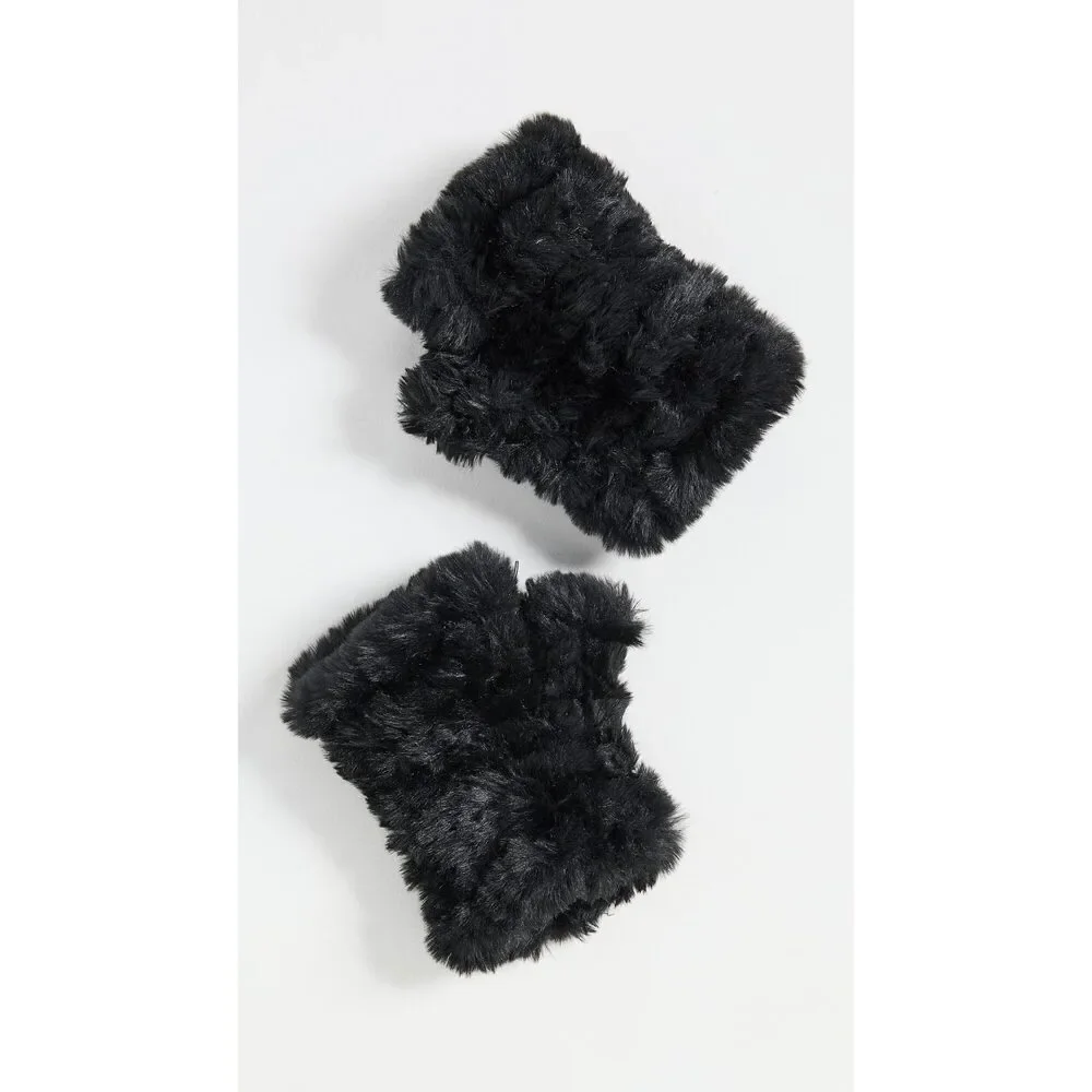 Jocelyn Women's Faux Mandy Mittens, Black, One Size